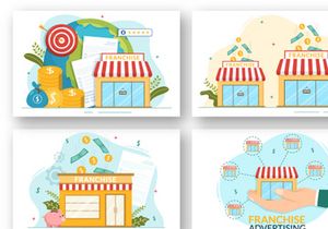 12 Franchise Advertising Business Illustration