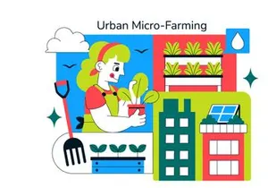 10 Urban Micro Farming Illustration