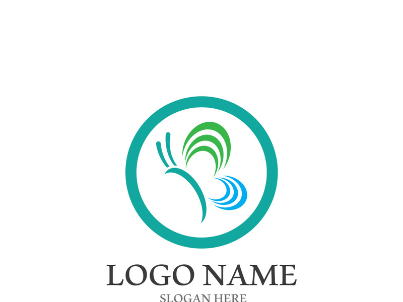 Butterfly logo icon vector design illustration