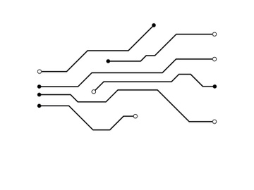 Circuit vector illustration design template preview picture
