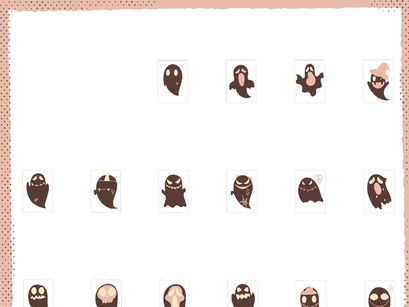 20 items format MP4 , PSD . Halloween ghost animation icons design art