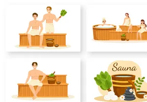 13 Sauna and Steam Room Illustration