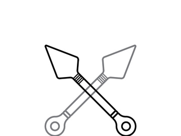 ninja weapons vector logo preview picture