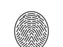 Digital fingerprint vector illustration logo icon