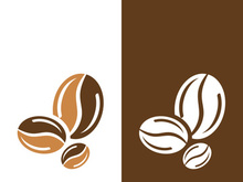 Coffee bean icon vector illustration template