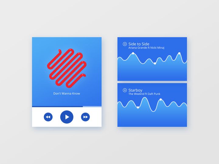 Music player & Album art UI
