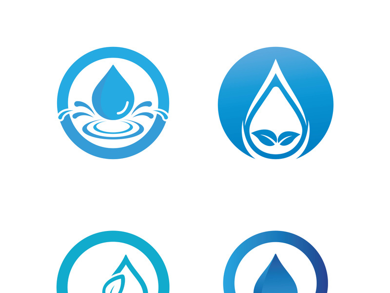Water drop logo template vector illustration design