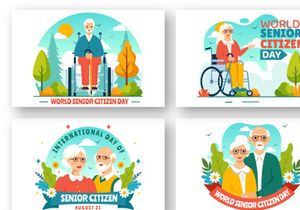 10 World Senior Citizen Day Illustration