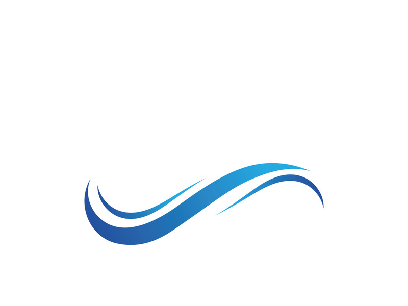 Water wave icon vector illustration design logo