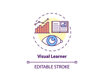 Visual learner concept icon preview picture