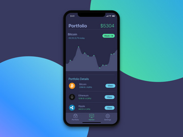 Portfolio Screen for Cryptocurrency app preview picture