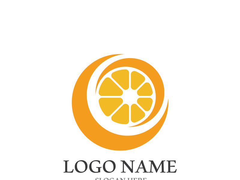 Orange logo design vector icon illustration design