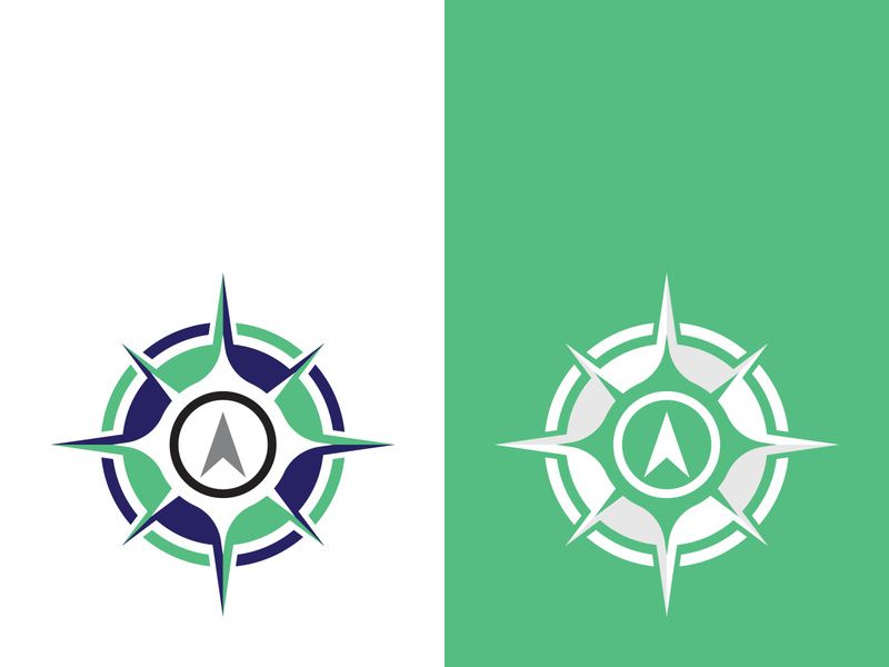 Compass logo template vector icon illustration design
