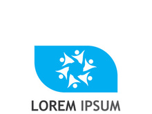 people community logo design with creative idea.