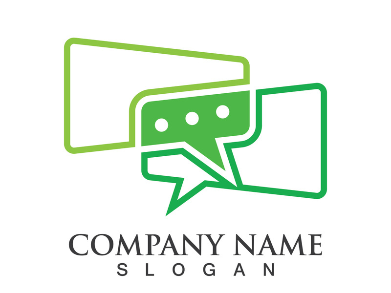 Speech bubble icon logo template vector illustration