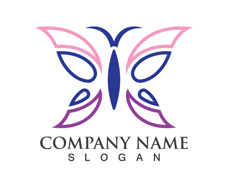 Butterfly logo template symbol vector icon design