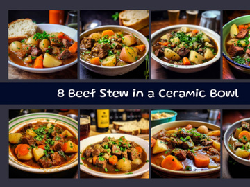 Beef Stew in a Ceramic Bowl preview picture