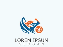 Motorcycle wash logo design elegant and sporty concept cleaning vector