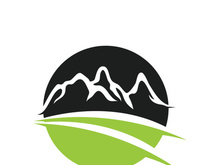 Mountain icon logo template vector illustration design