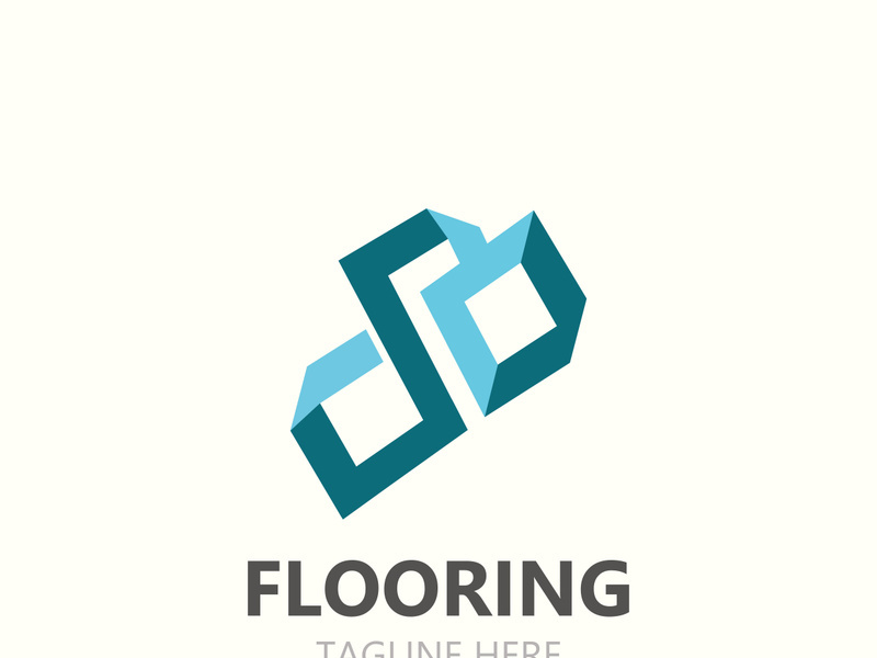 Flooring Logo design, custom Layer Vector elegant business store building