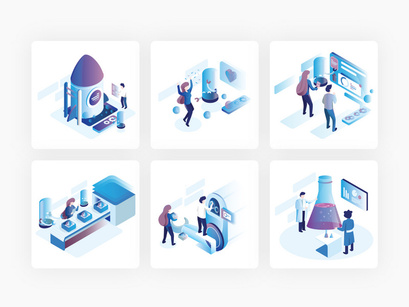 Isometric Tech Illustrations