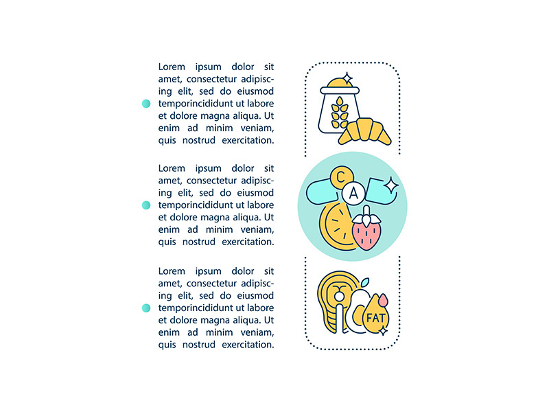 Nutrient dense food concept icon with text