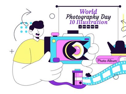 10 World Photography Day Illustration