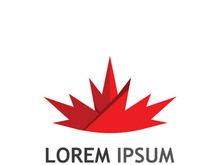 Maple leaf logo design with creative idea