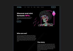 NFT Market Landing Page Template Design