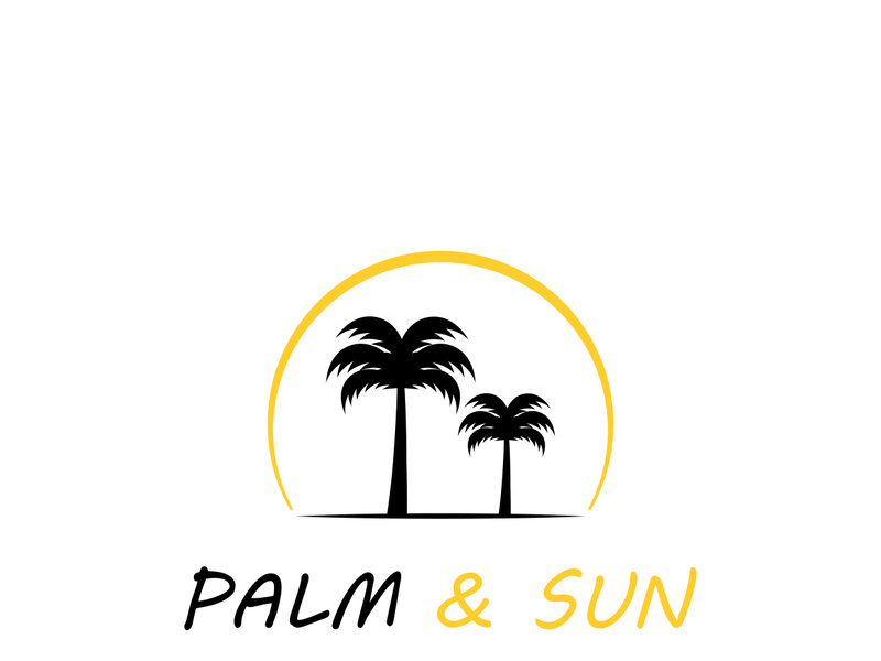 Unique and modern arabian palm tree logo design.