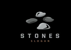 Stone Logo, Premium Elegant Design, Stone Balance Vector
