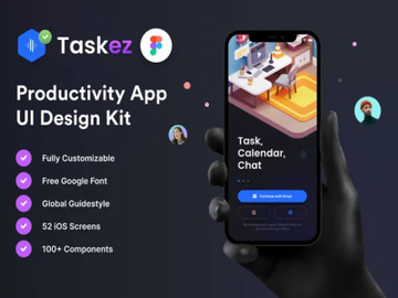 Tasker v1.0 - Productivity App iOS UI Kit preview picture