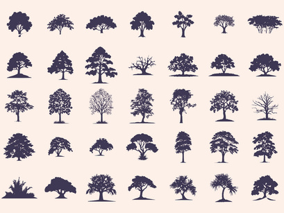 Trees Silhouettes Set