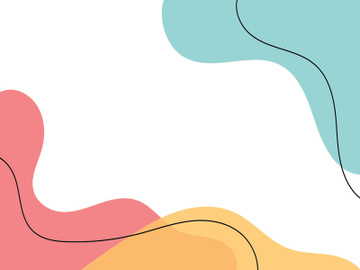 Hand drawn minimalist fluid shapes background preview picture