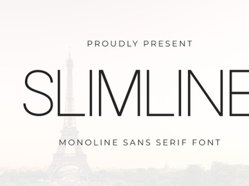 Slimline - Monoline Sans Serif Font preview picture