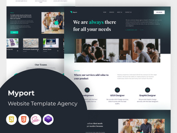Myport - Webiste template agency preview picture