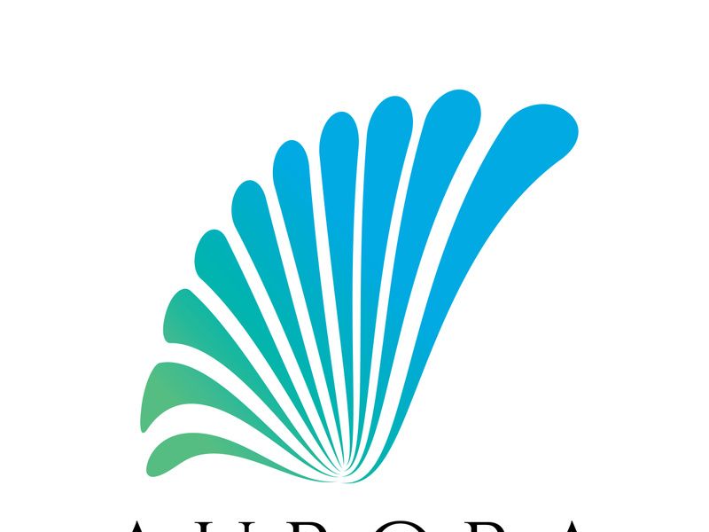 aurora logo design icon illustration vector template