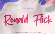 Ronald Flick - Handwritten Font