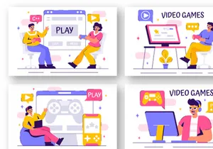 10 Professional Video Games Illustration