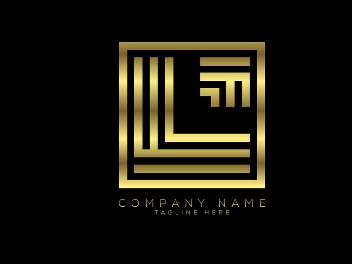 Luxury golden color line letter, Graphic Alphabet Symbol for Corporate Business Identity