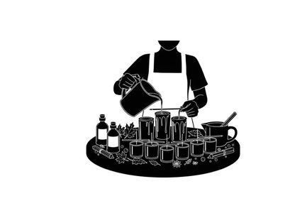 Bartender pouring drink in silhouette behind bar with glasses and bottles