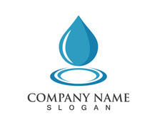 Blue water drop vector logo icon illustration images