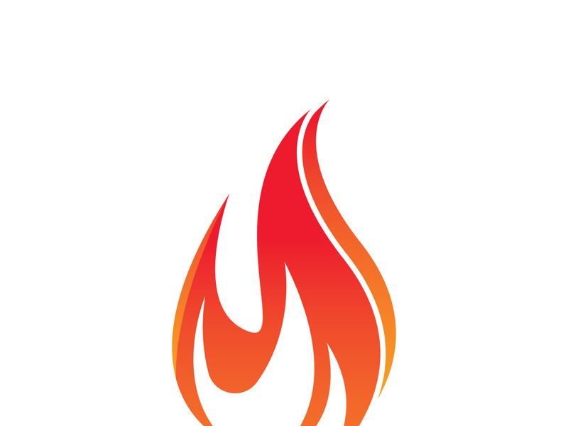 Fire logo design illustration and fire symbol icon vector