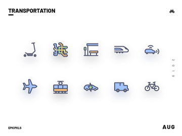 Transportation Icons preview picture