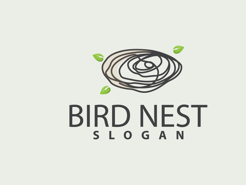 Bird Nest Logo, Bird House Shelter Vector