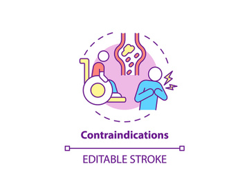 Contraindications concept icon preview picture