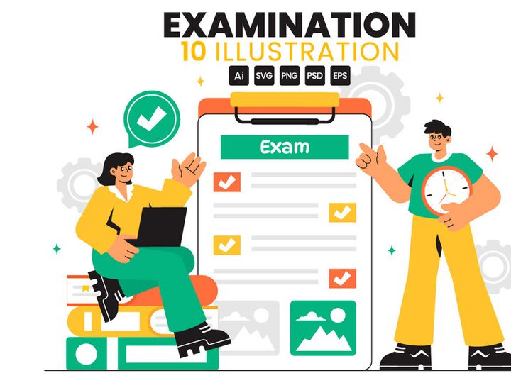 10 Educational Exam Illustration
