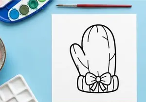 Hand-drawn Halloween candy bag with bow tie. Spooky trick-or-treat sack illustration for party favors and decorations.