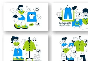 10 Sustainable High Fashion Illustration