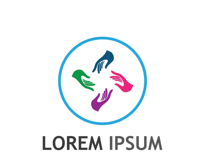 People social community logo design with creative idea